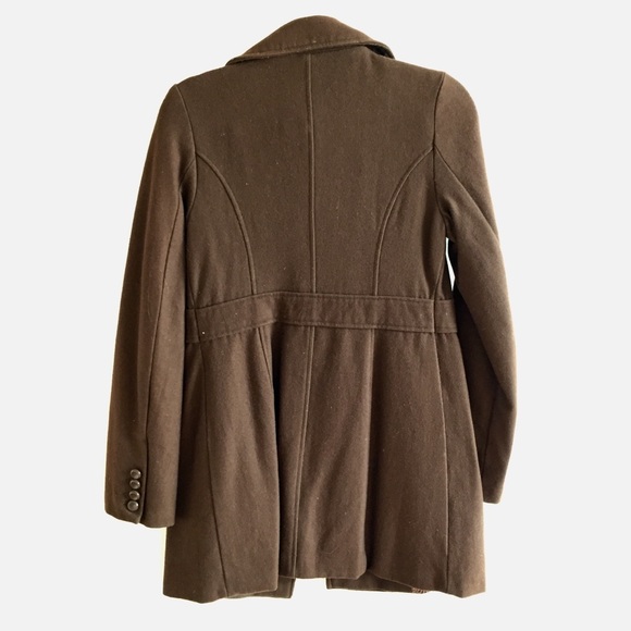 Tulle Wool Double Breasted Pea Coat - Picture 5 of 5